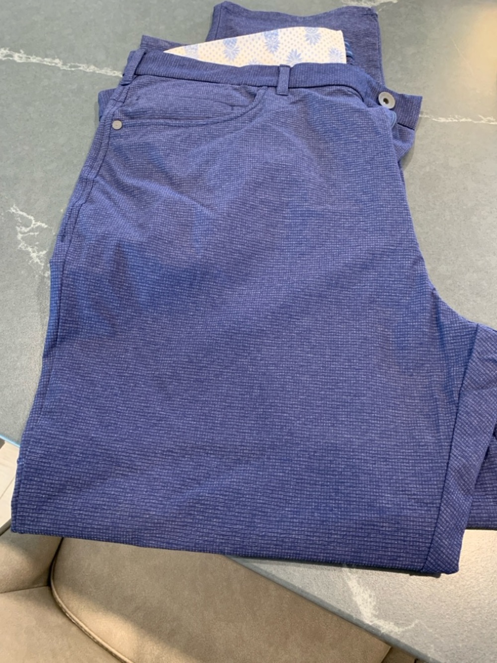 Tommy Bahama Navy Textured Chinos